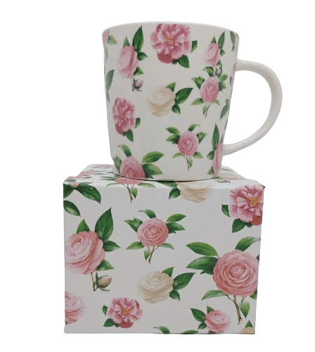 mug les camélias roses